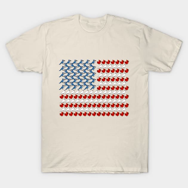 U.S. Flag of Birds T-Shirt by birdorable